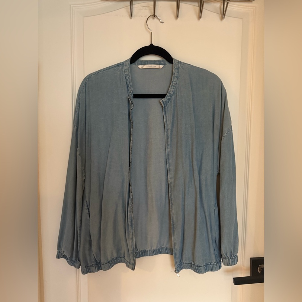 Zara Denimwear Jacket in Soft Blue